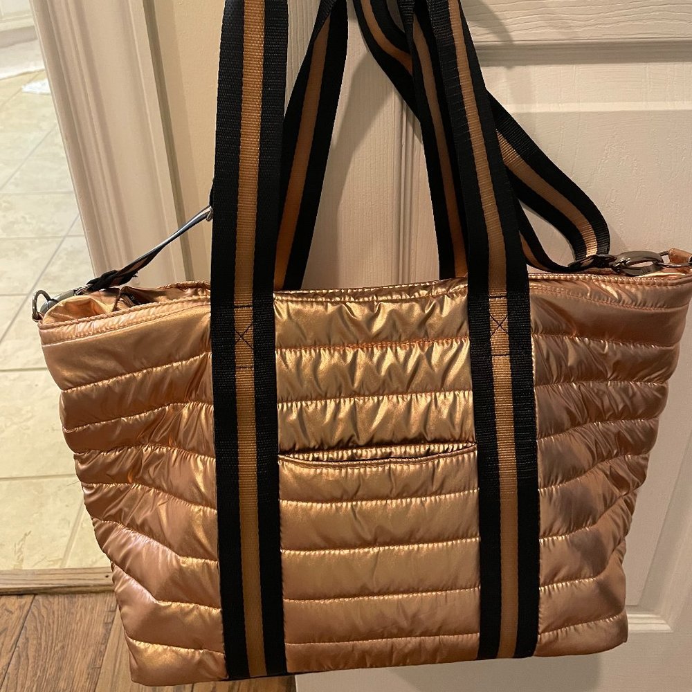 Think Royln Junior Metallic Wingman Tote Bag